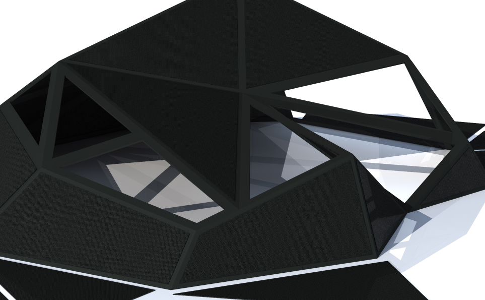 sketches structure felt oak zinc 3D Modelling don mura shelter