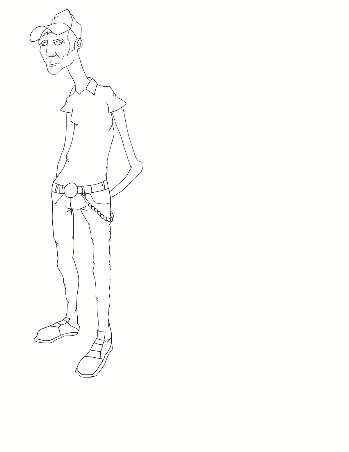 Character design  Cartooning  skinny Drawing  Digital Art  jefero   ILLUSTRATION  sketch