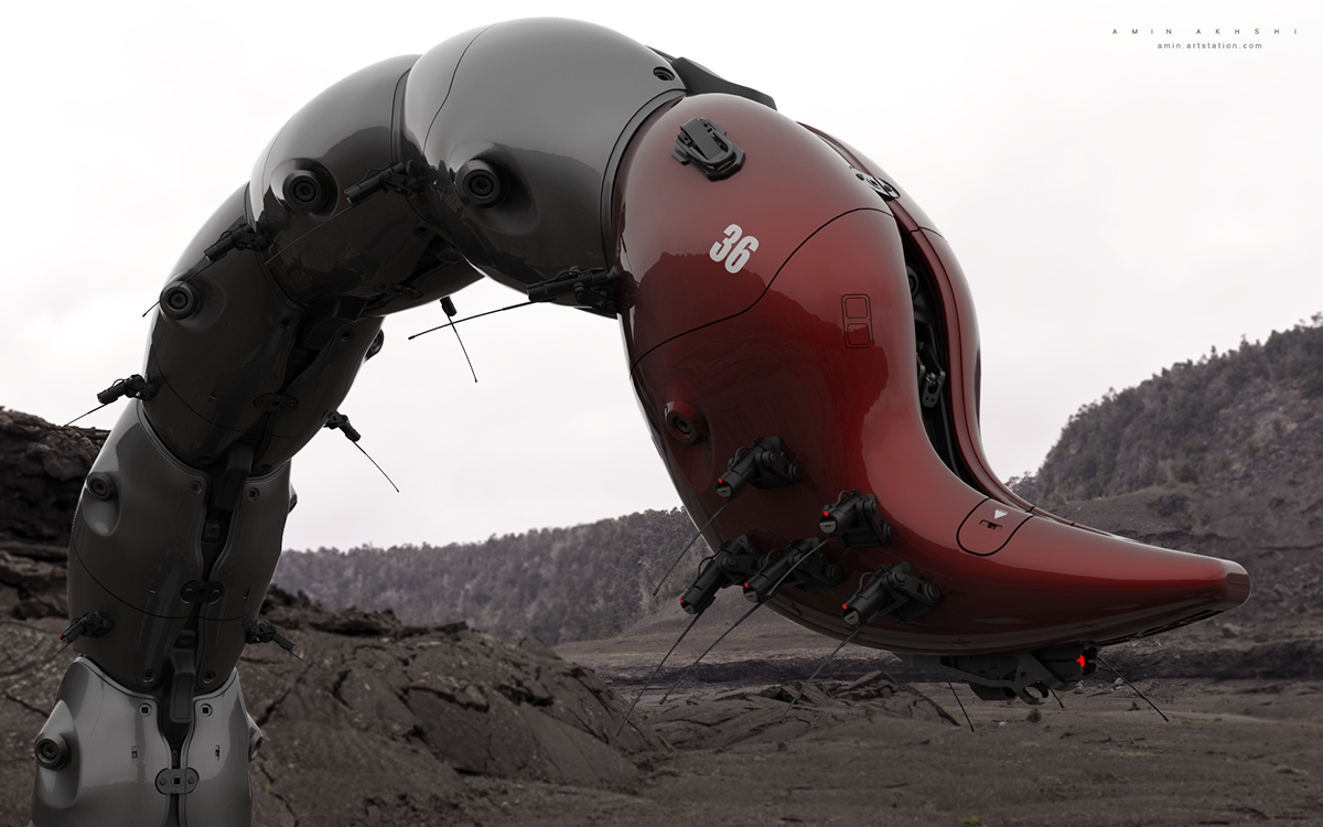 scorpion mecha HardSurface robot Military weapons mechanical sci-fi