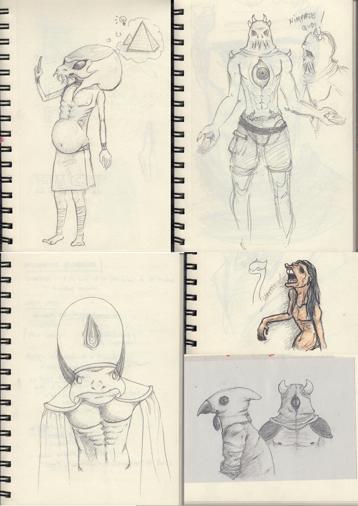 sketch sketchbook pencil Fun portrait monster cute