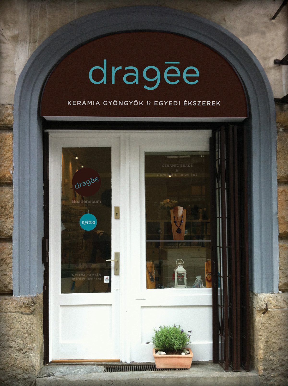 dragée beads ceramic identity logo shop Jewellery Art and Craft