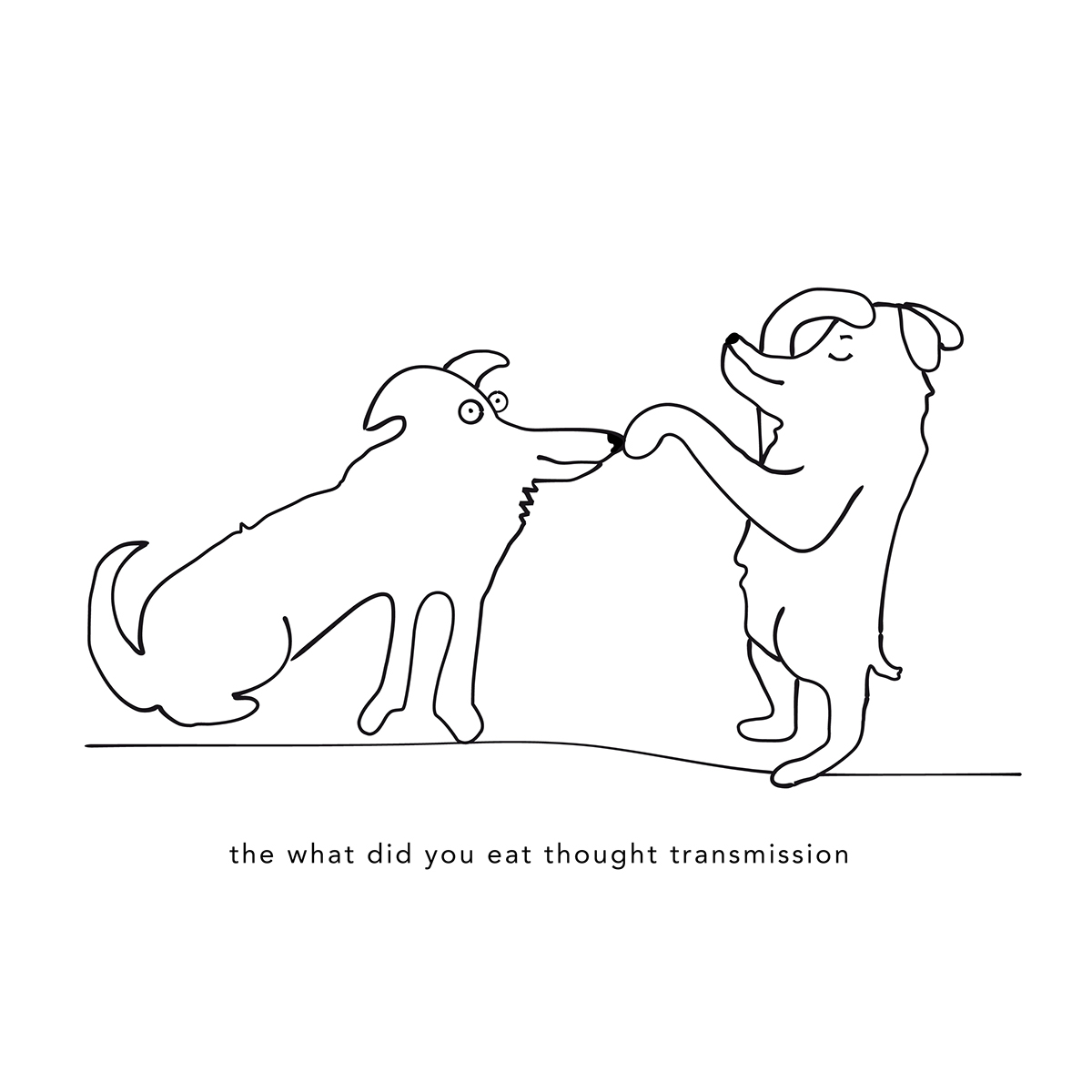 dogs blackandwhite funny simple cartoon comic BinaWirth HfKBremen