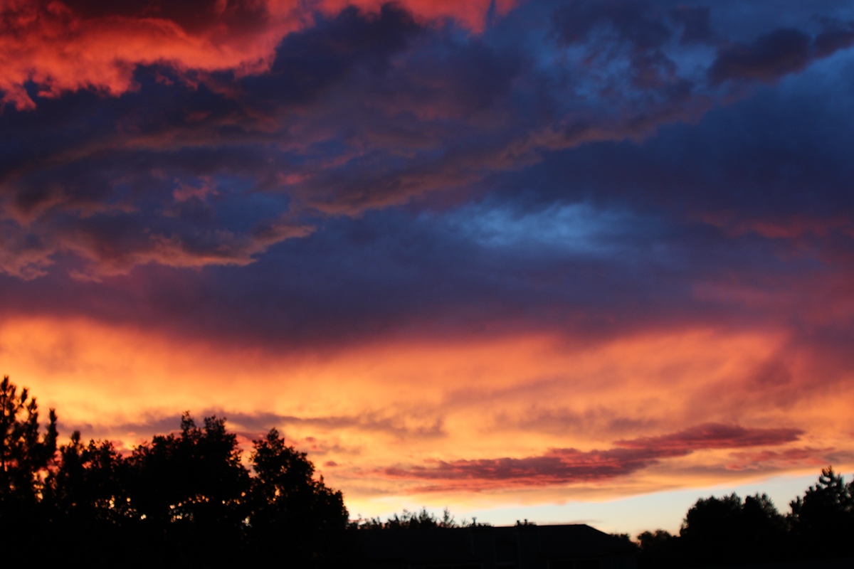 Sunrise Boulder Colorado september clouds