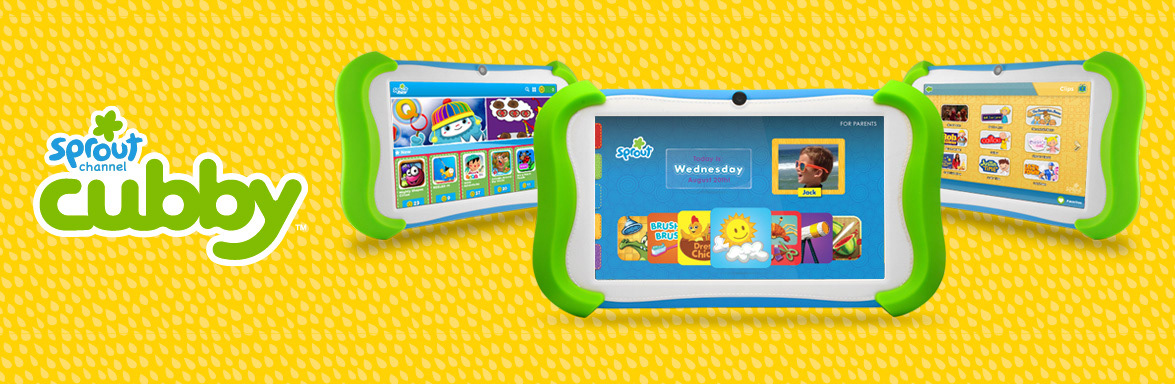 product naming user interface animation graphic design logo cartoon tablet childrens iPad kids rubber Cartoons sprout sprout channel cubby