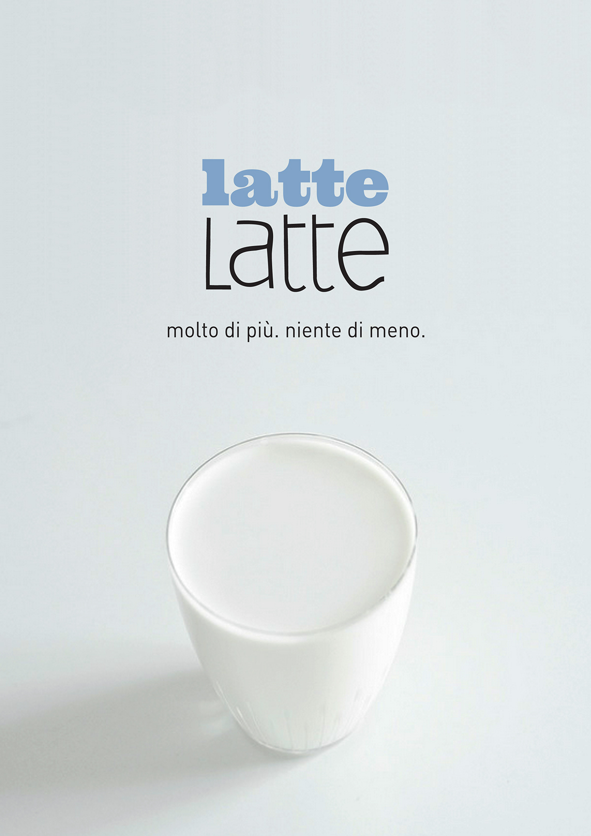 latte milk White glass fresh simple clean Food  drink poster politecnico bio