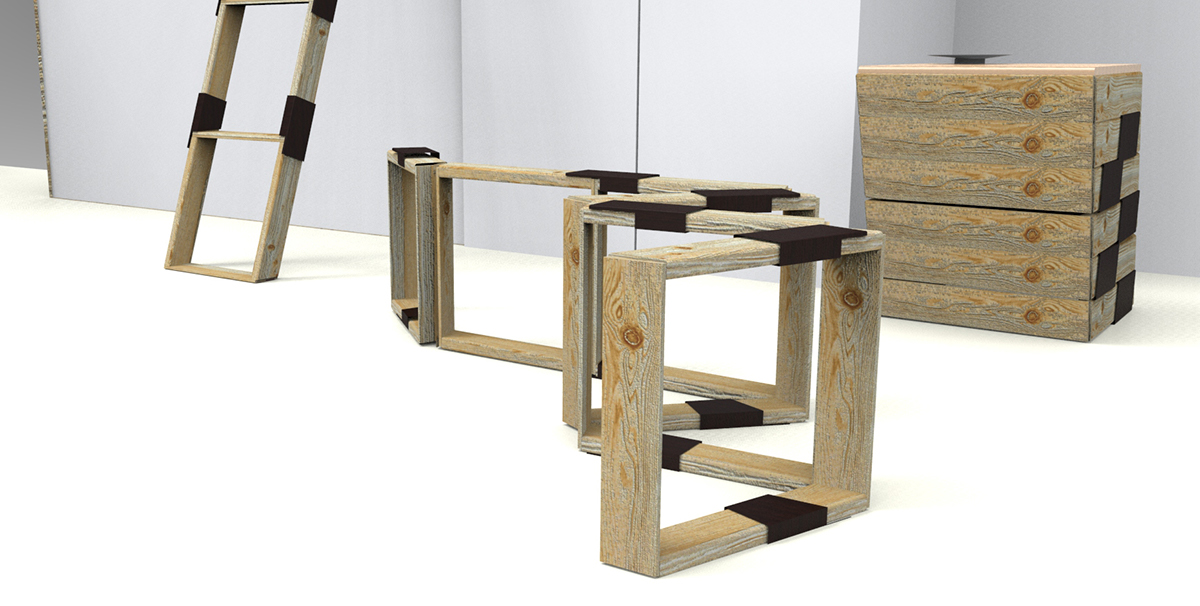 compact furniture  foldable furniture multi-functional ladder