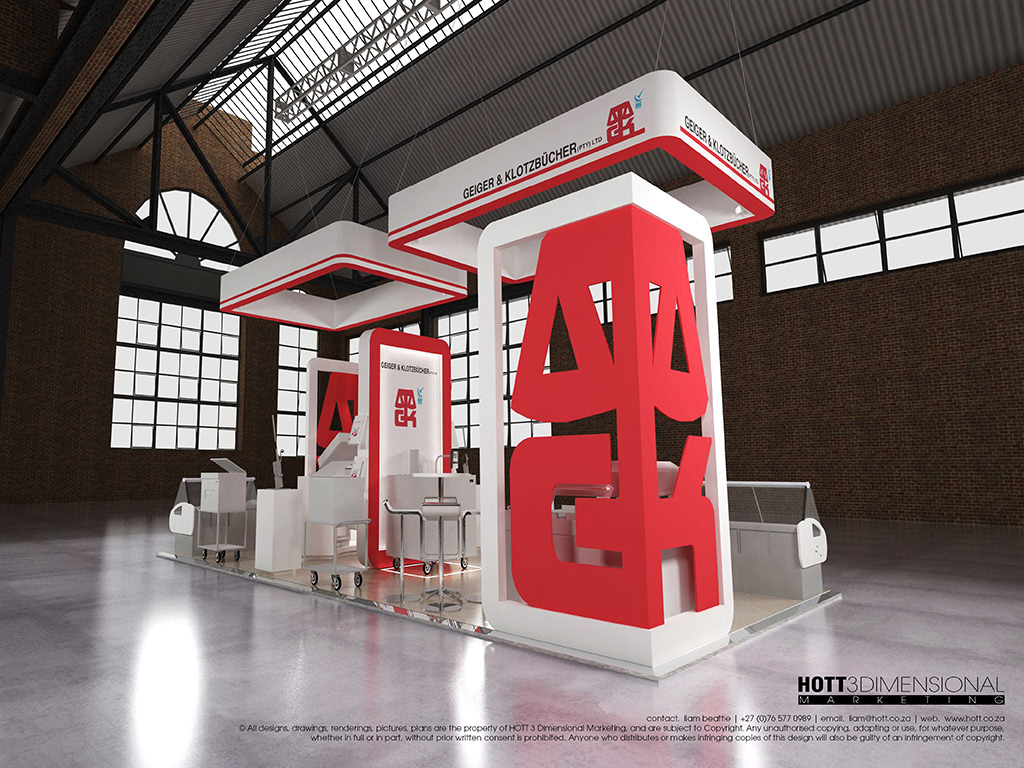 Geiger & Klotzbucher Hott3D Propak 2014 custom exhibit booth design CTICC cape town