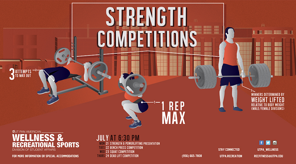 UTPA poster rec sports strength weights fitness