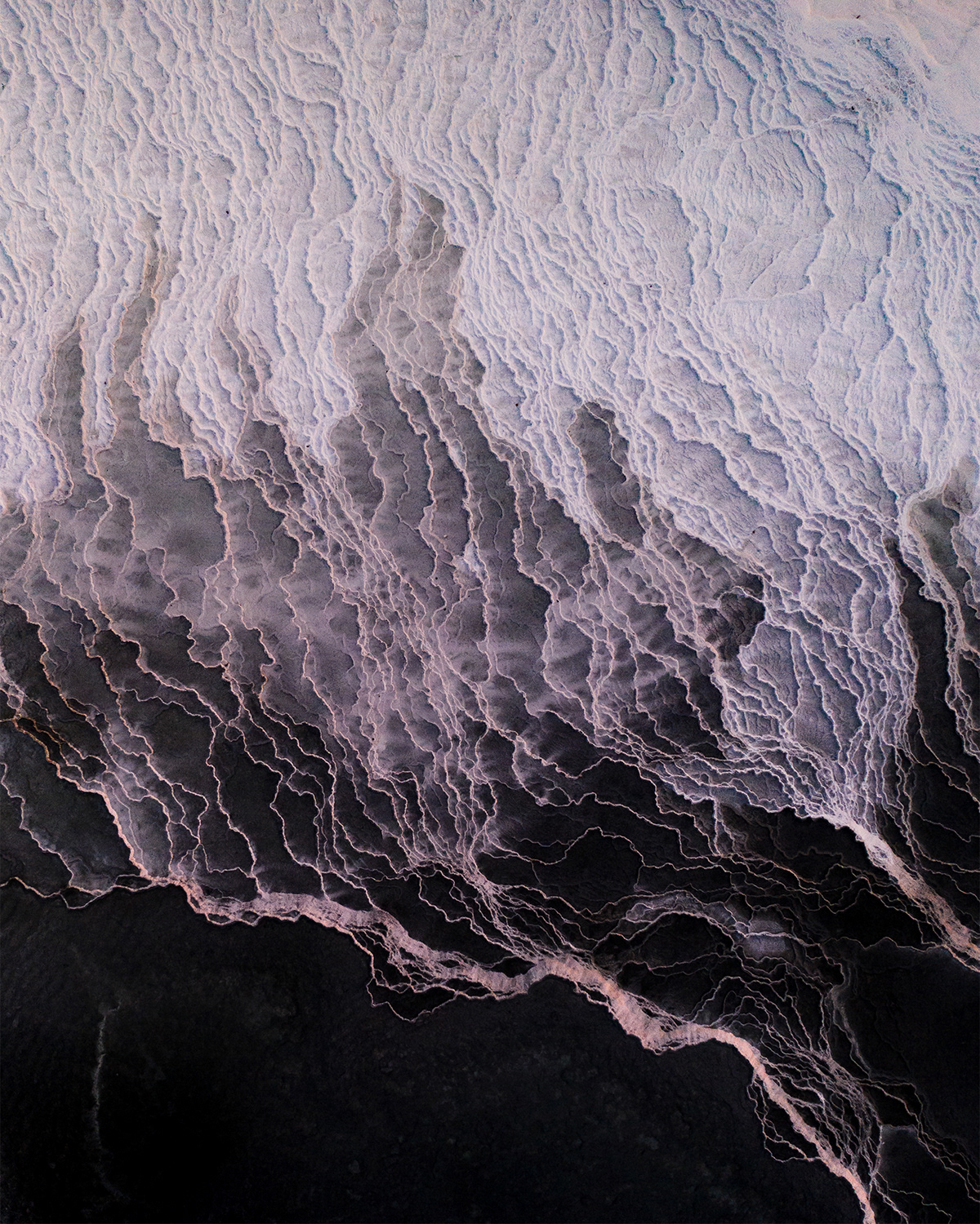 abstract Aerial Photography drone lanscape minimal pamukkale Travertine Turkey