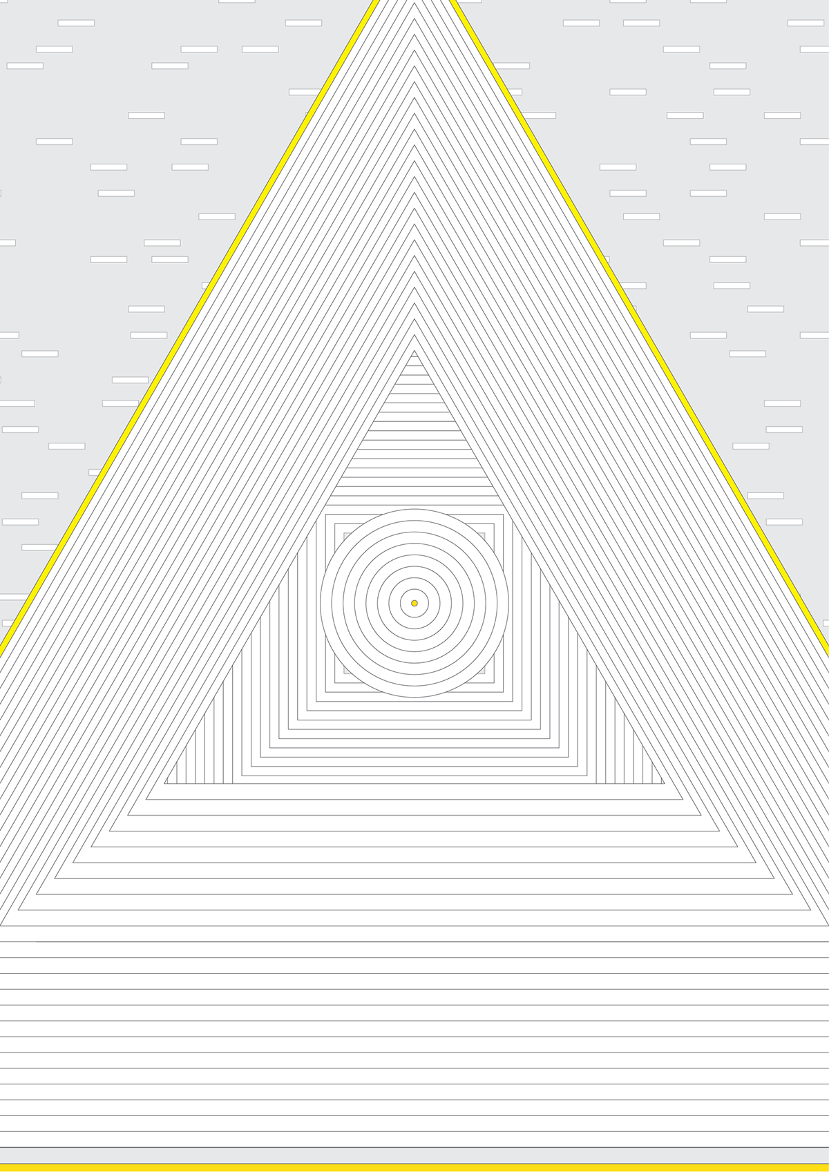 minimal  lines triangle circle optical illusion