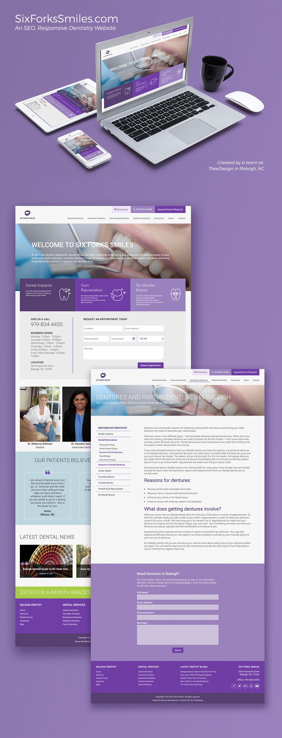 dentist Web Design  dentistry website website redesign UI/UX SEO seo design graphic design  Interaction design  responsive website