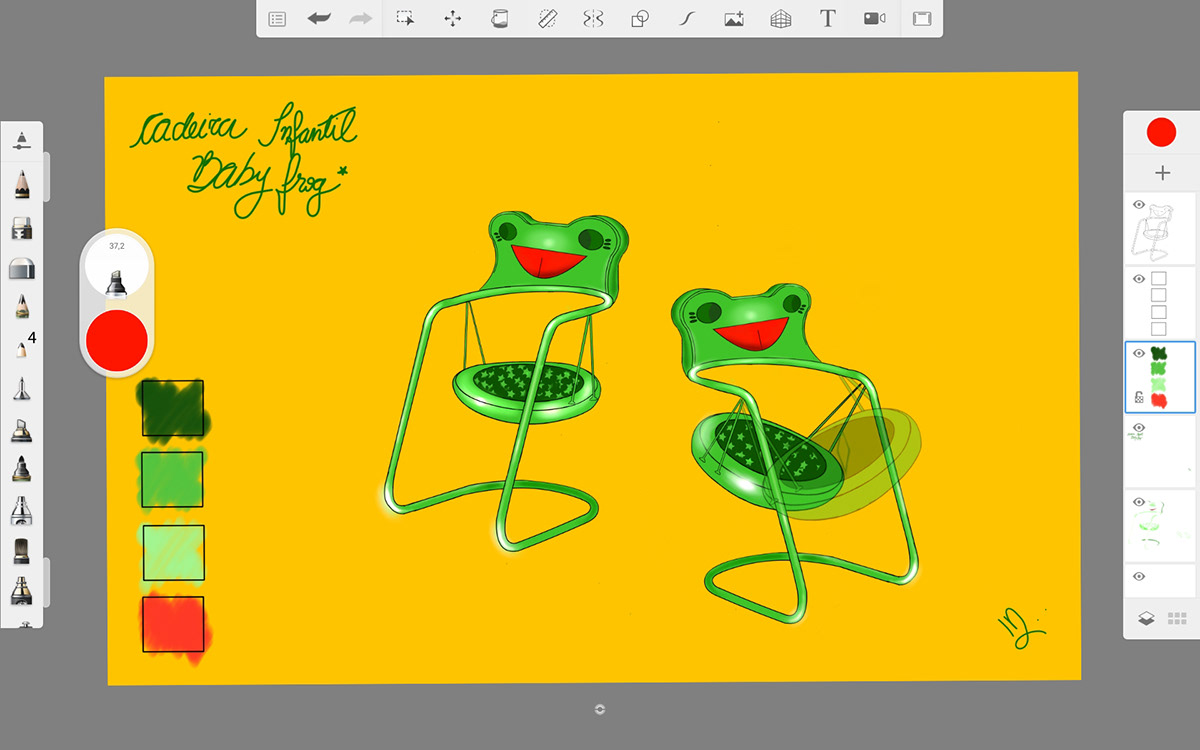 infant chair child chair cartoon artwork digital illustration adobe illustrator Graphic Designer CHILDS