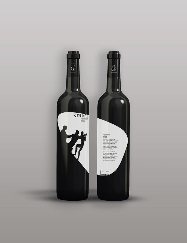 brand naming wine wine label Label aglianico Aglianico Label krater ilas Ilas Designers School