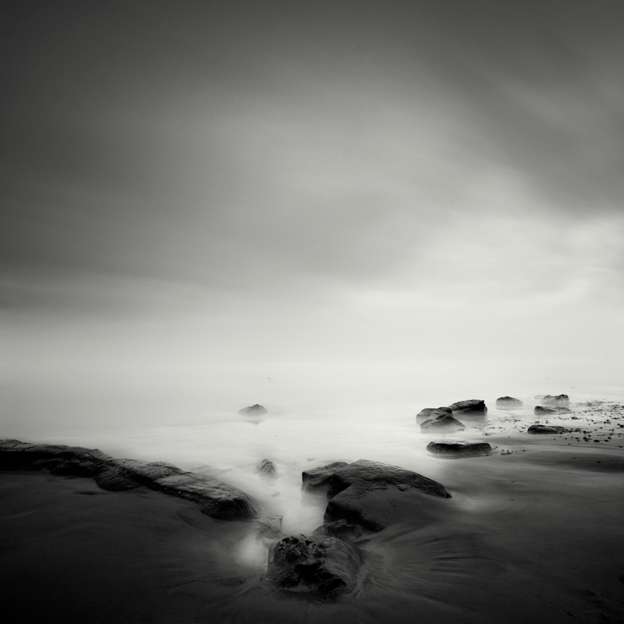 long exposure  monochrome black and white sea  ocean  Rocks  Point Reyes  drake's beach nlwirth  nathan wirth  solitude  silence  shorelines  square