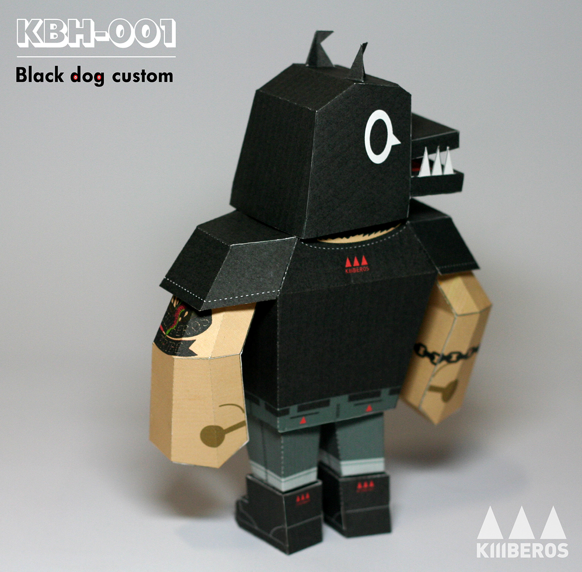 killberos papertoy killb-001  kbh-001 killberos 2013 s/s black dog t-shirt