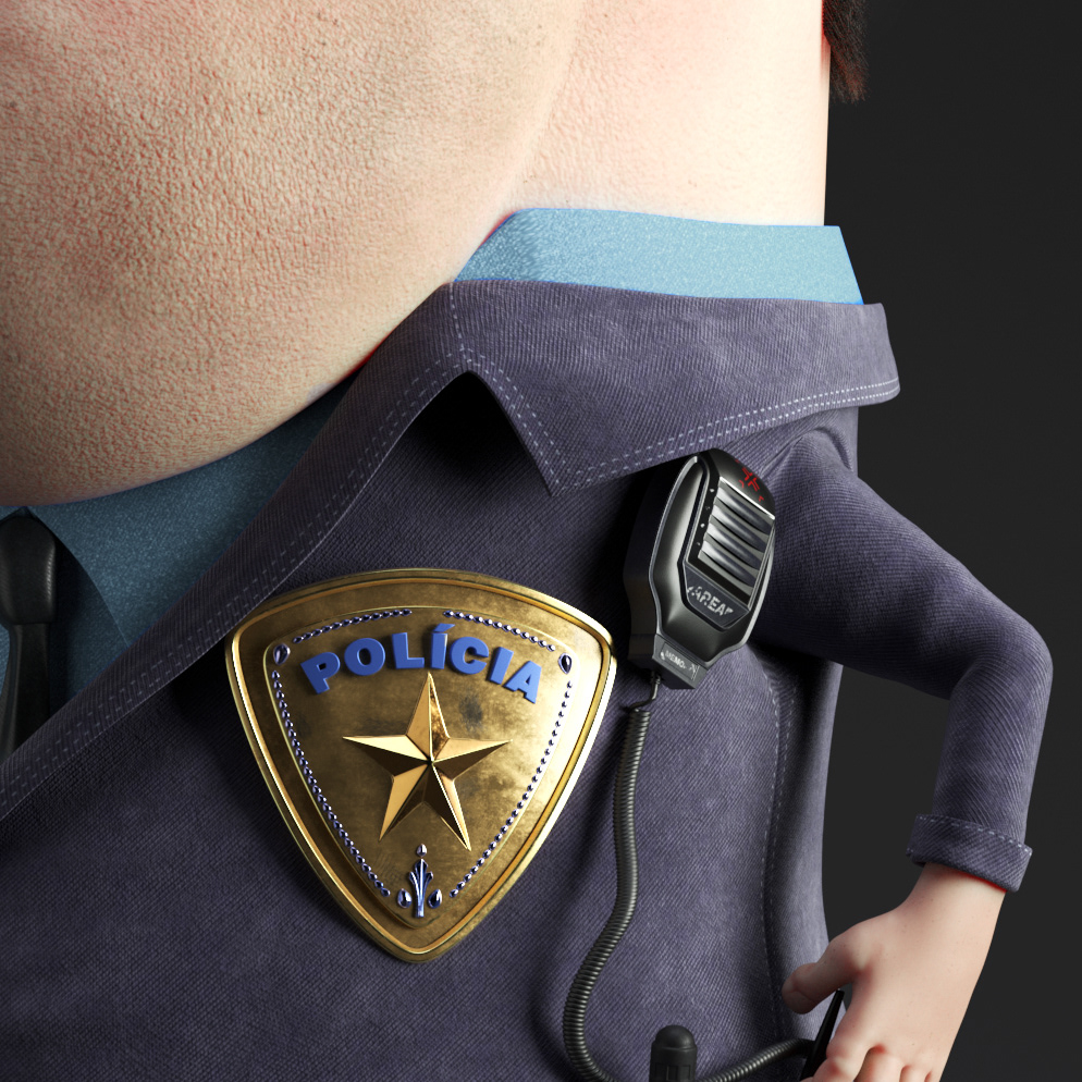 arnold art cartoon comic Gutierrez officer police policia realistic soldado