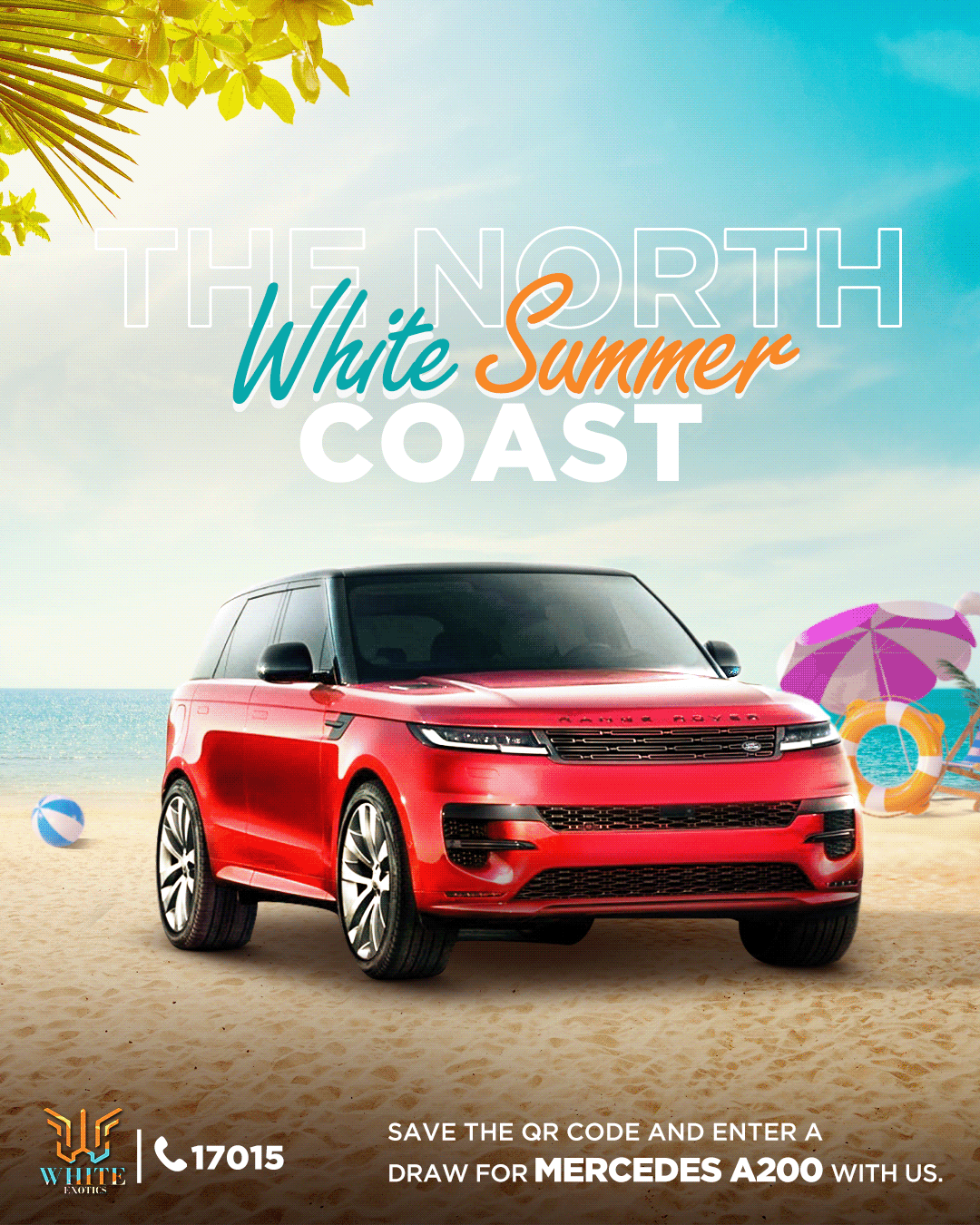 visual design poster car automotive   Social media post summer beach artwork aadvertising Ar Direction