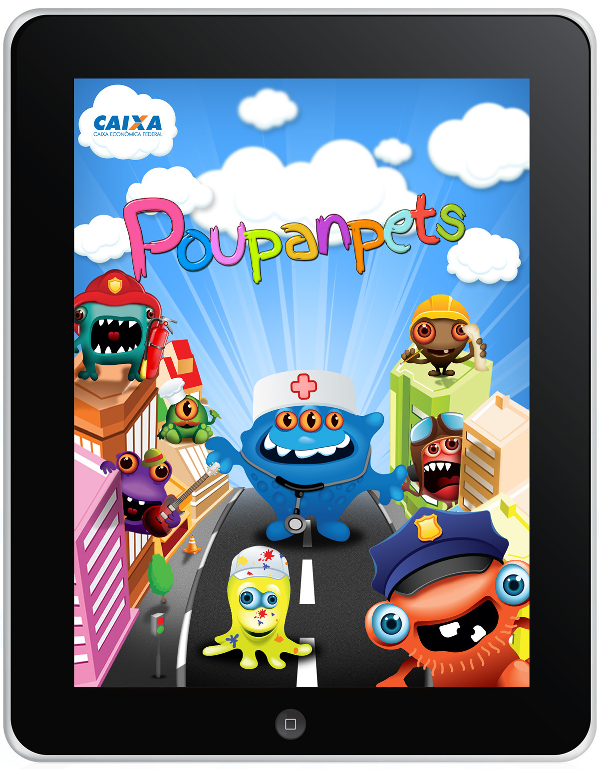 game poupançudos Caixa iPad jogo educação financeira jogo para crianças
