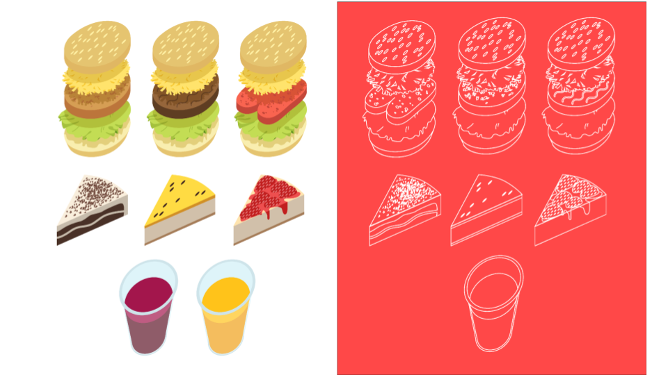 logo design branding  Food  Isometric color happy