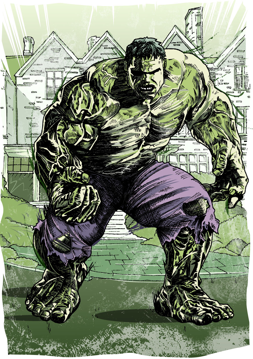 incredible hulk Hulk Avengers illustrateshire vector angry green comic Graphic Novel art Stan Lee hand drawn Comic Book