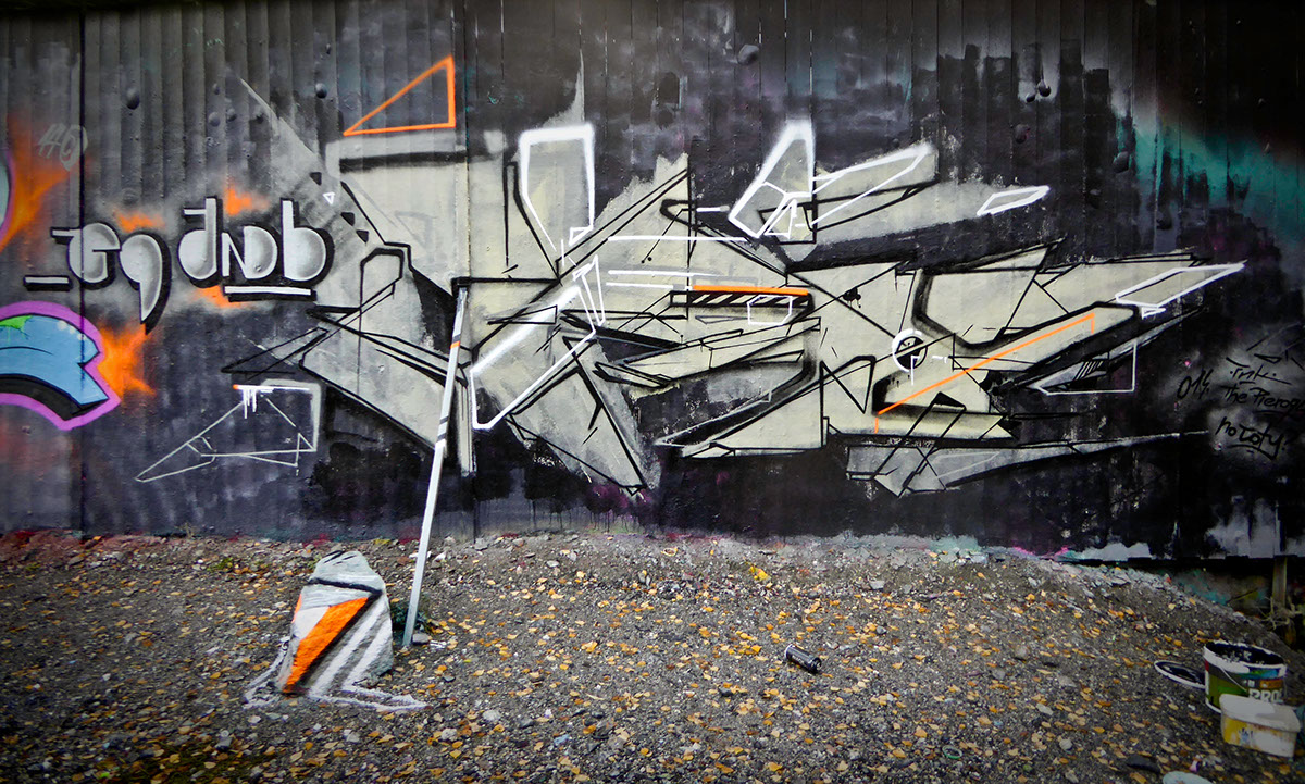 Graffiti abandon Train Line train area Street Art  paint spray paint ruller texture