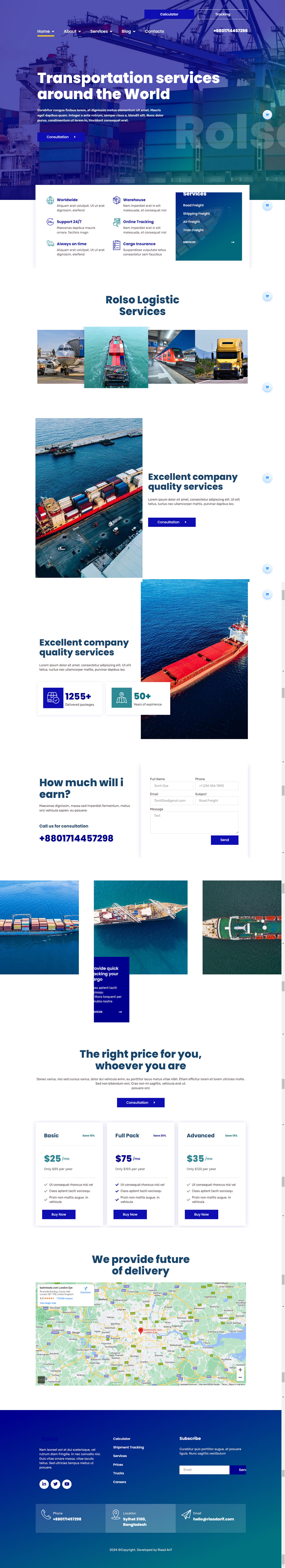 Logistic Company Website