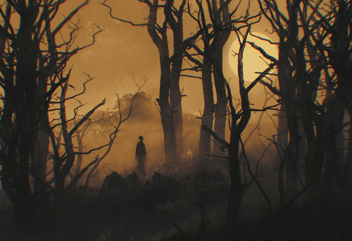 Conceptdesign darkart digitalpainting fantasyart forest gameart ILLUSTRATION  spooky storytelling   trees