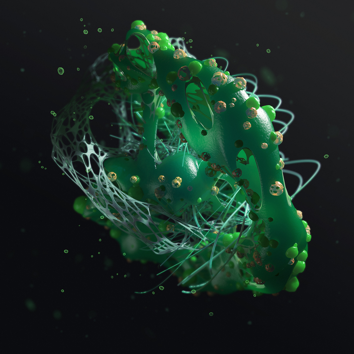 Bioshap3d biological organic lifeforms plants Nature alien abstract 3D particles