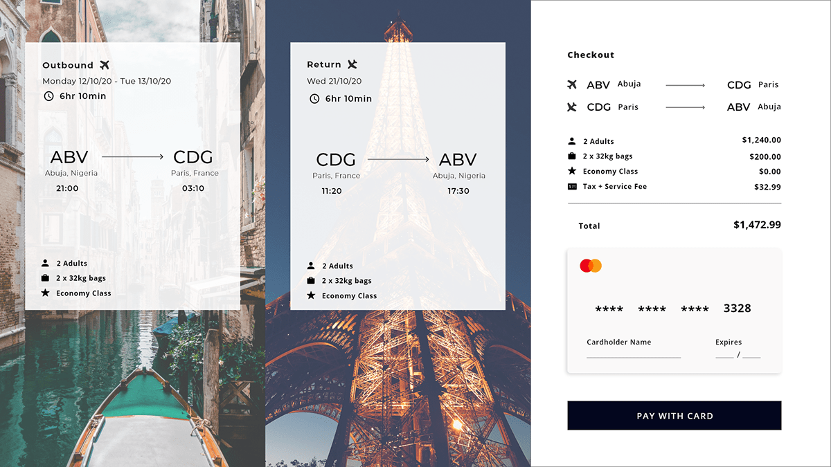 Adobe XD airline Booking page Travel UI/UX UI/UX Design