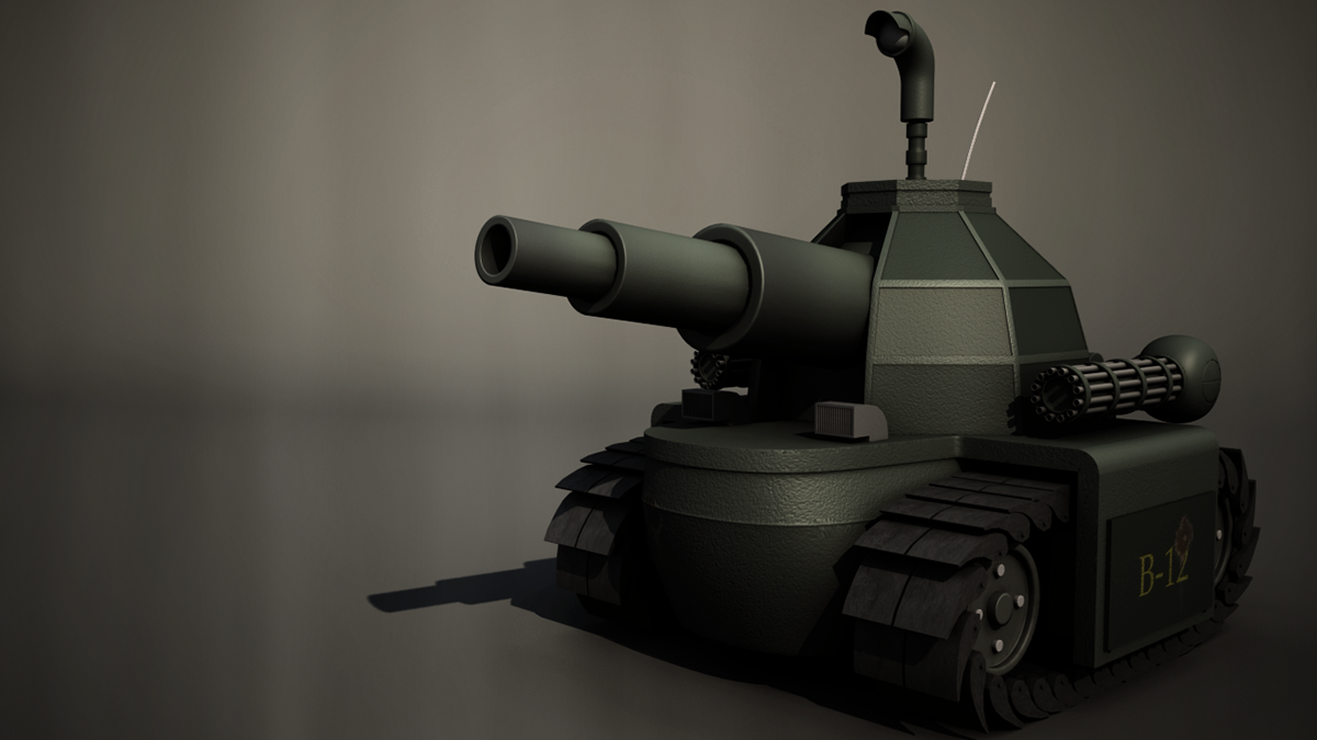 Maya V-ray cartoon 3D Tank photoshop CG