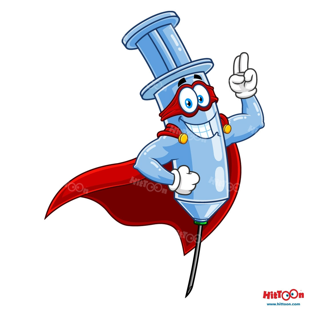 Super Hero Syringe Vaccine Cartoon Character on Behance