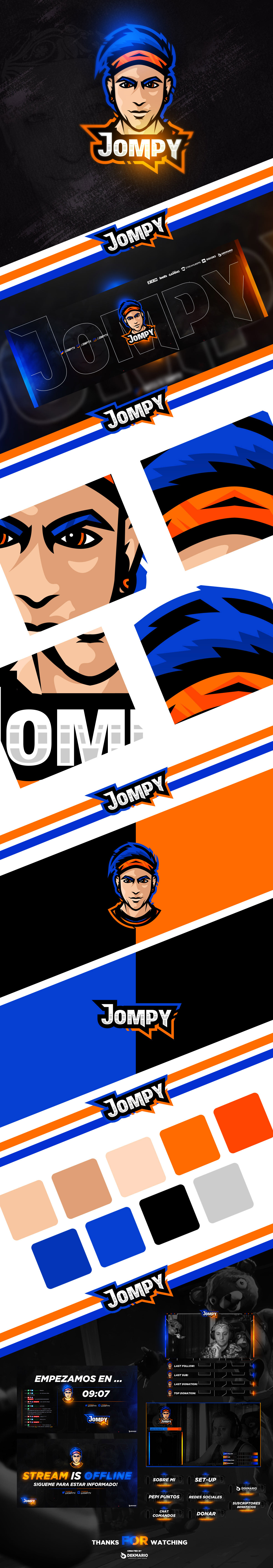 jompy mascto logo logo ILLUSTRATION  sketch branding  DEKMARIO Twitch Streamer