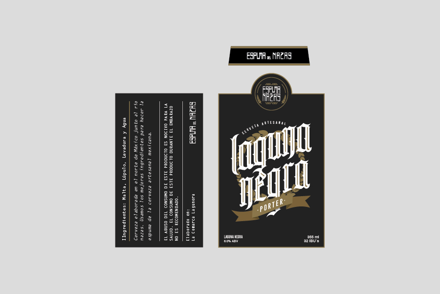 beer espuma Label etiquetas TOLVANERA perra laguna negra torreon
