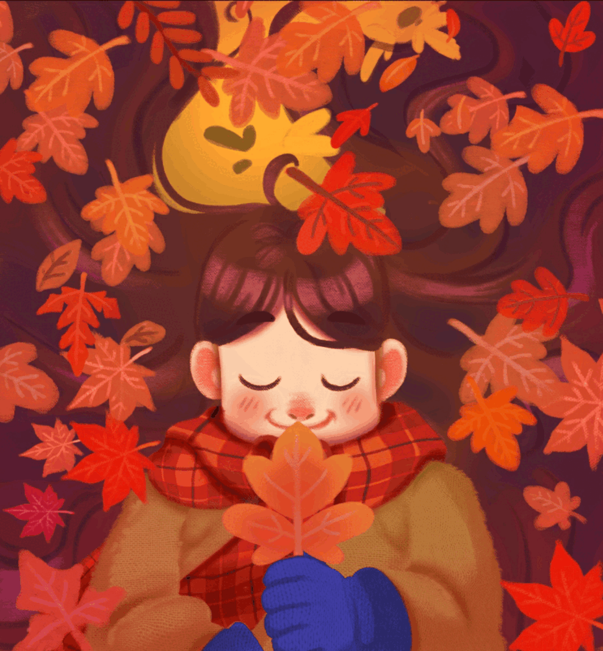 kidlitart dtiys fanart autumn leaves ilustração infantil drawthisinyourstyle