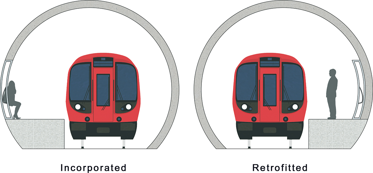 London tube underground conceptual modern Travel history Transport furniture aluminium
