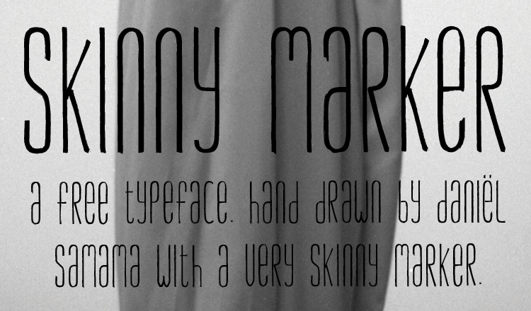 type Typeface hand drawn Marker felt Ligatures free thin tall skinny font lettertype fonts Free font