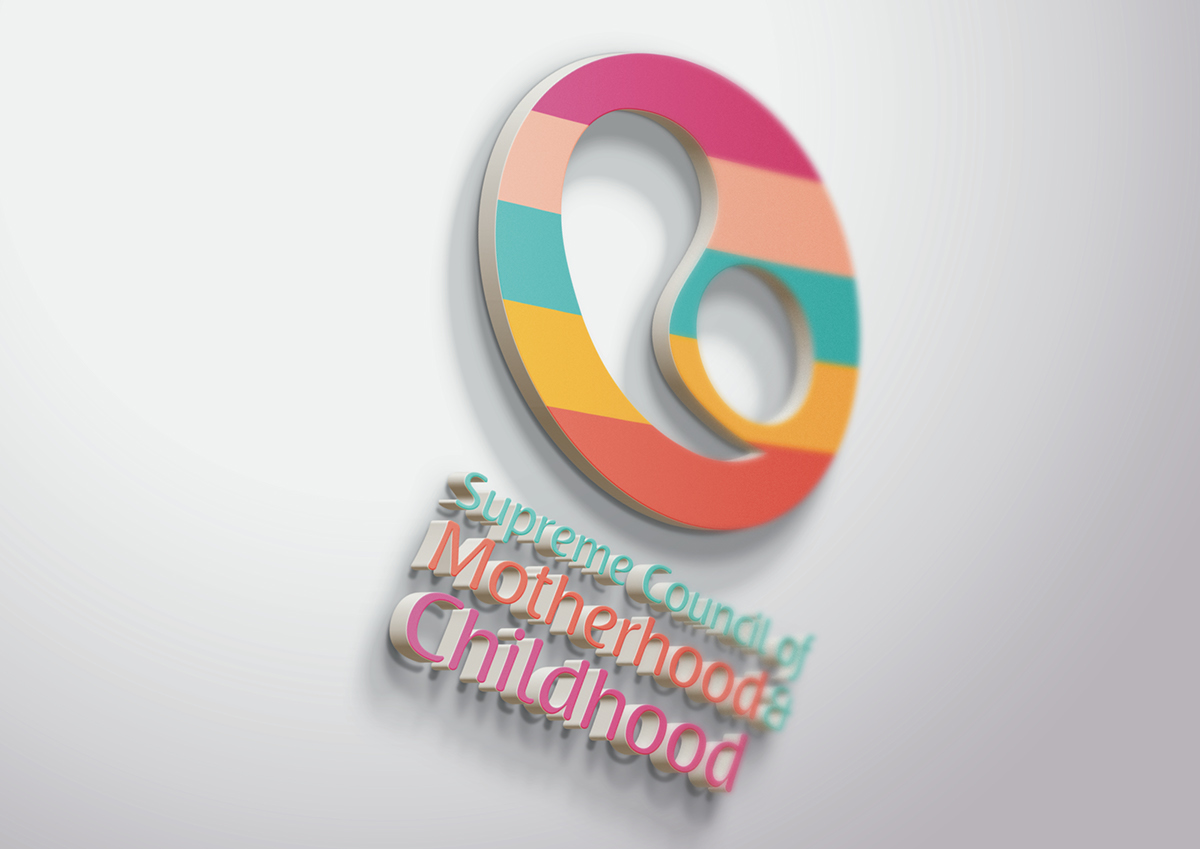 motherhood childhood motherhood & childhood Abu Dhabi United Arab Emirates UAE colorful Logo Design kids Playful play Fun color rainbow