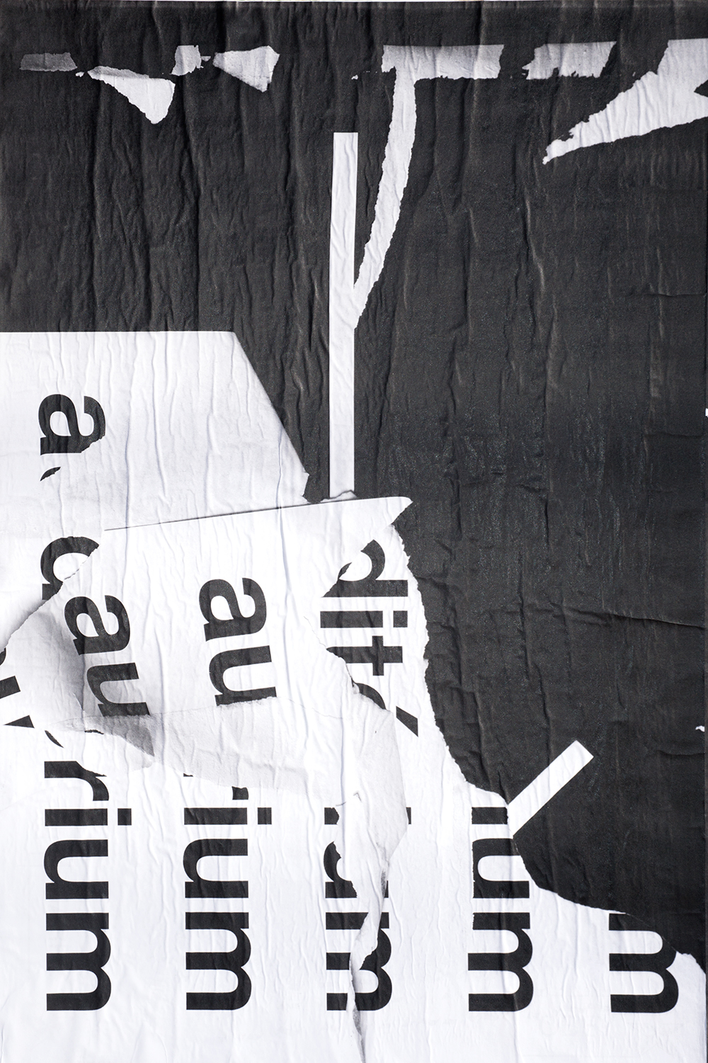 mome Open Day reconstruction minimal art concept black and white black type collage montage helvetica Ficciones experimental ficciones-typografika