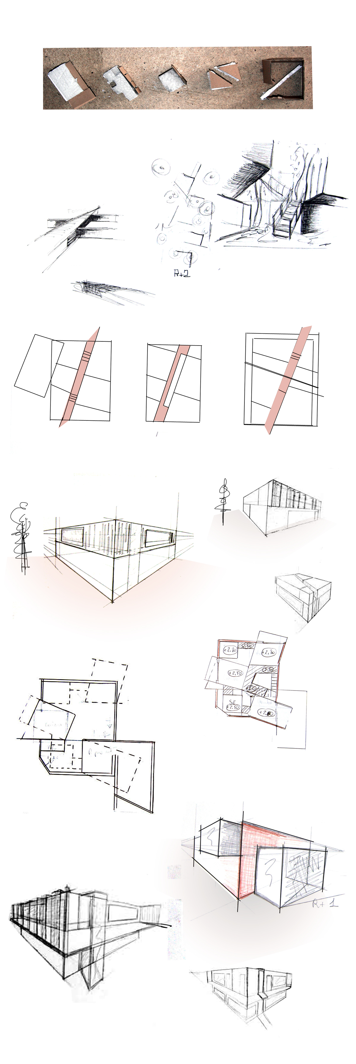 Contemporary  house Dynamism light building interior design  Marjorie Mohler mm sketch