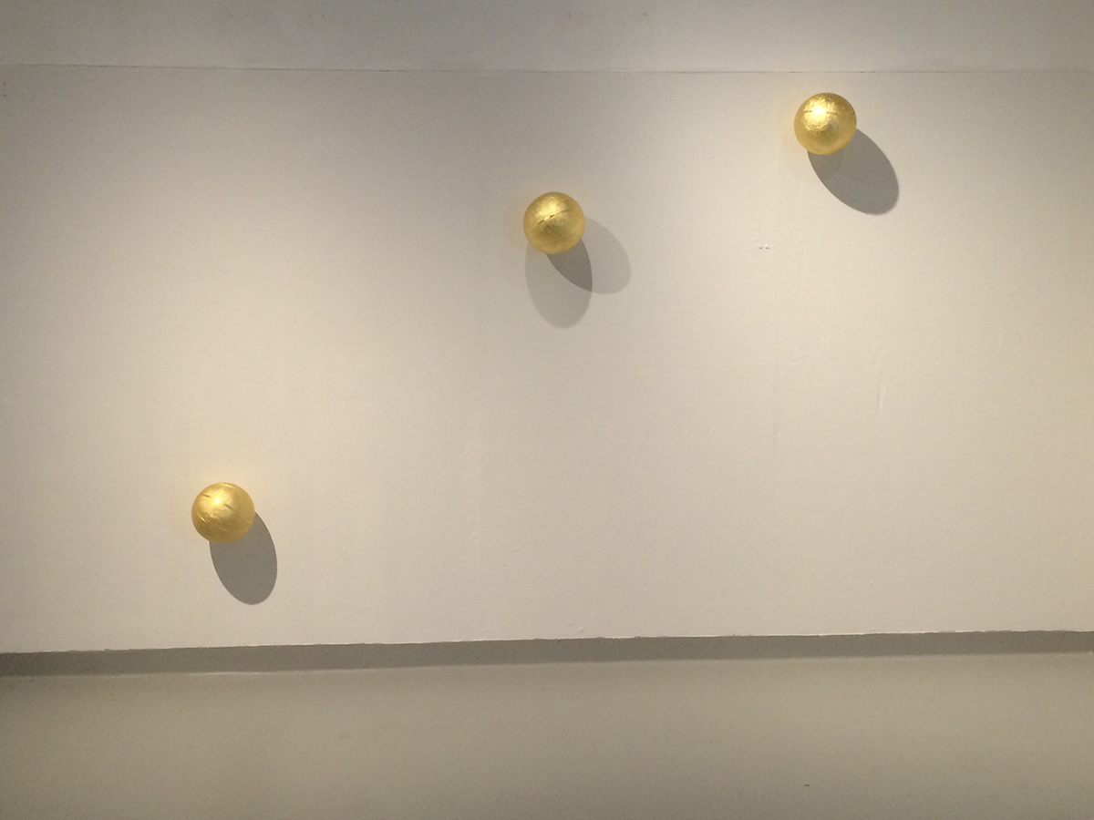 sculpture risd gold 3D movement installation