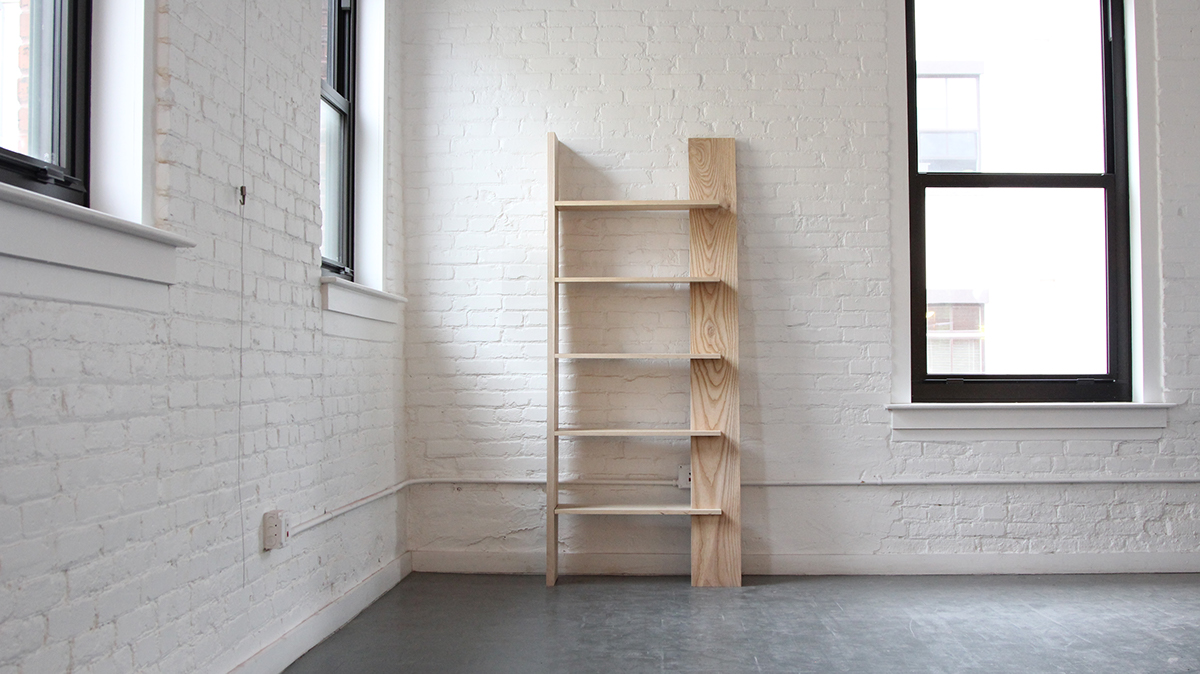 leaning shelving furniture art Shelving ashwood woodworking Carpentry halflap joint bolt wood inserts stopmotion assembly flatpacked