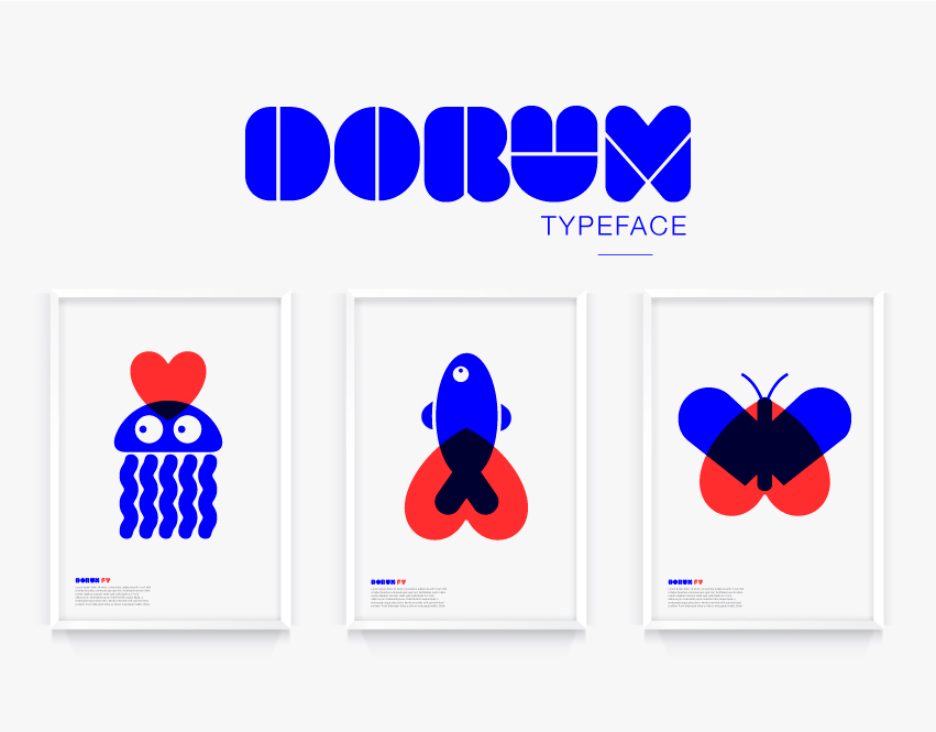 Icon font graphic design lettering