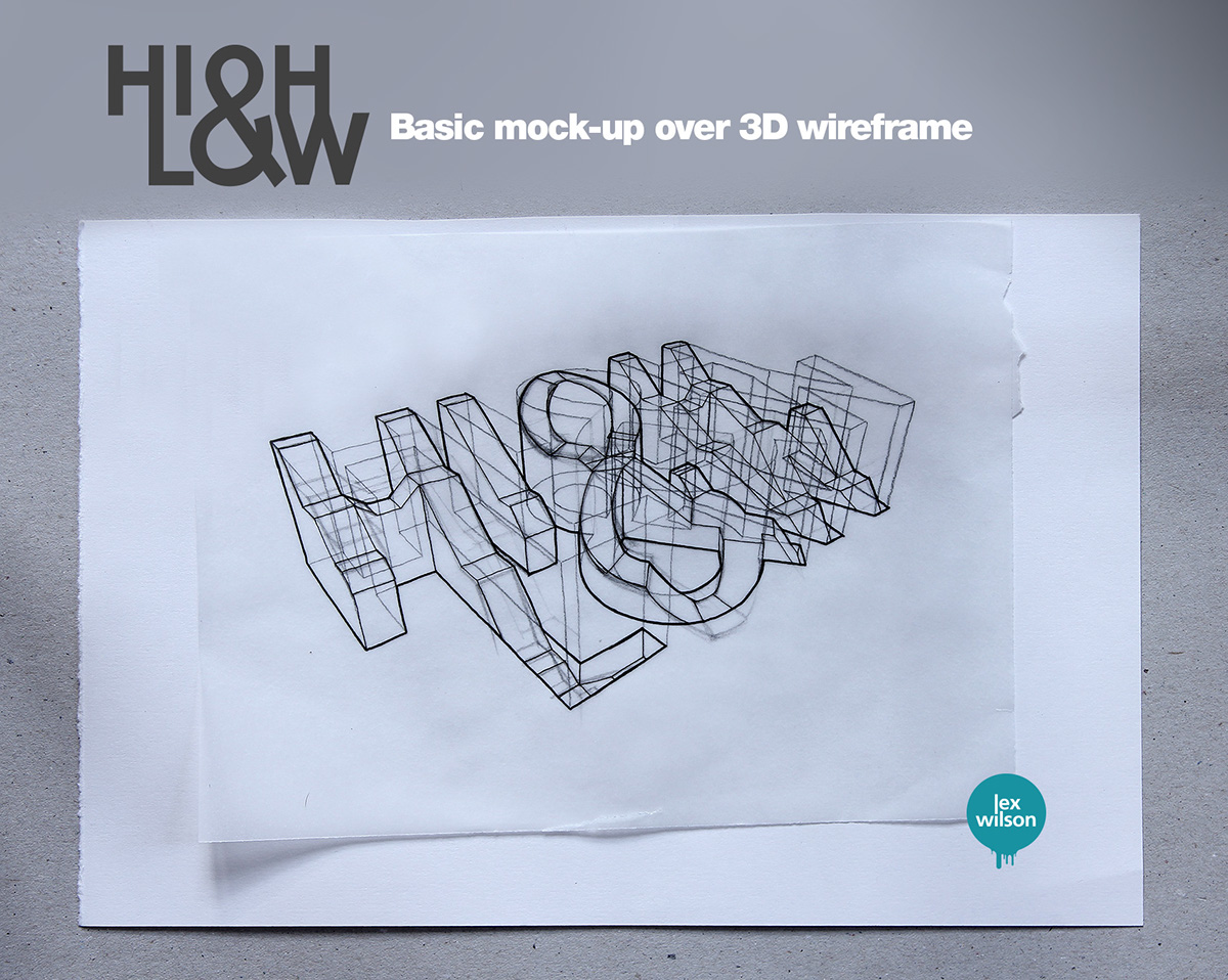 Adobe Portfolio lex wilson artwork type text 3-D 3D slab