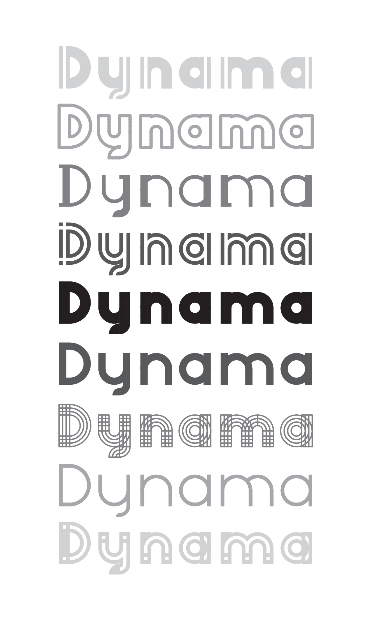 font Dynamic type variation letter Typeface
