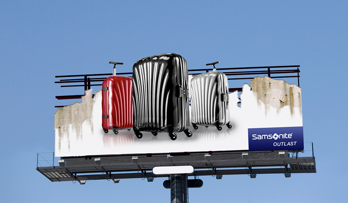 ad samsonite luggage print billboard