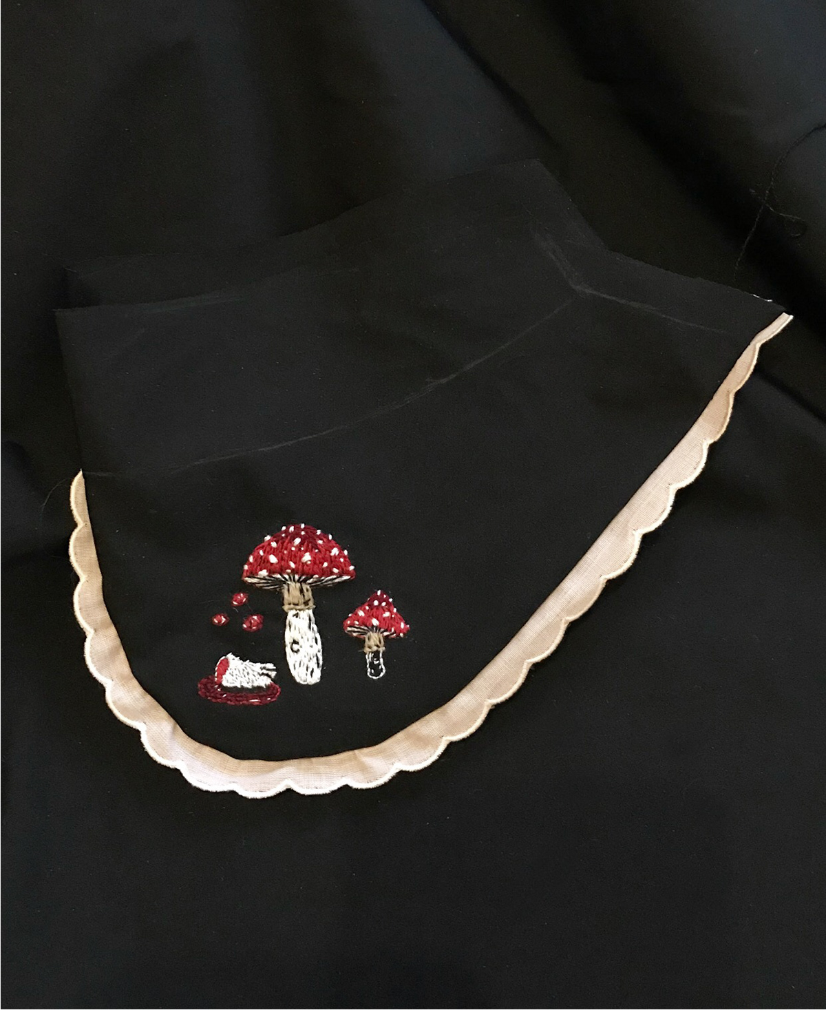 Embroidery dress red velvet rabbit Creepy Cute japan style Doll Dress