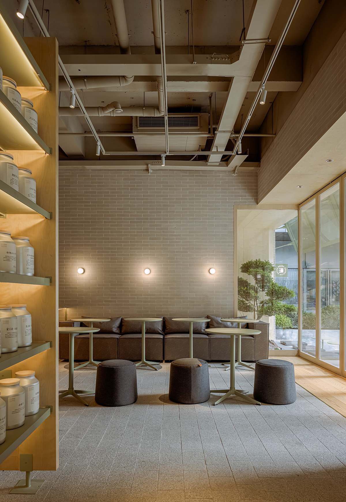 architecture cafe commercial exterior industrial design  Interior interior design  modern restaurant tea