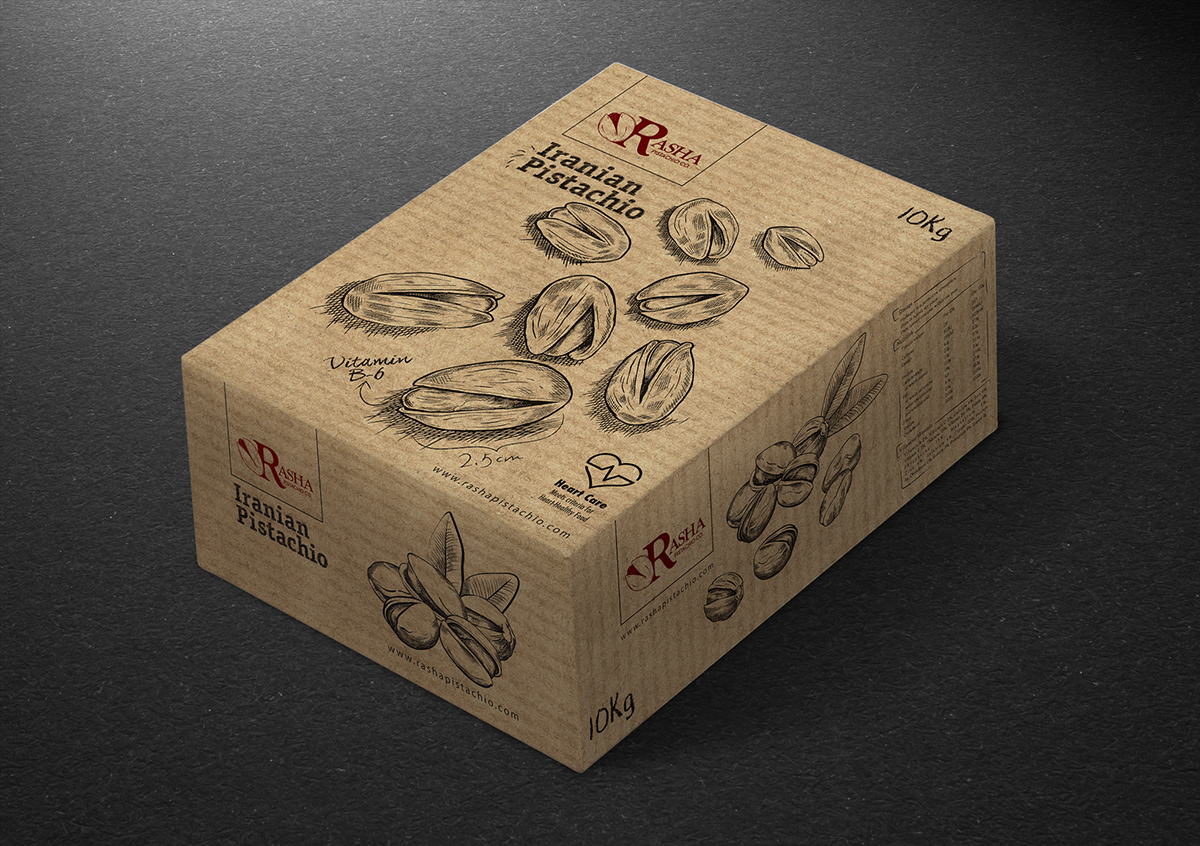 pistachio Packaging پسته بسته بندی box گرافیک graphic