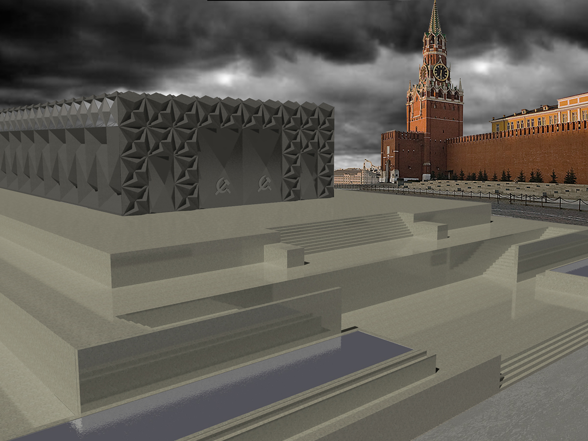 3dsmax vray photoshop Russia Moscow red square Lenin socialism utopy