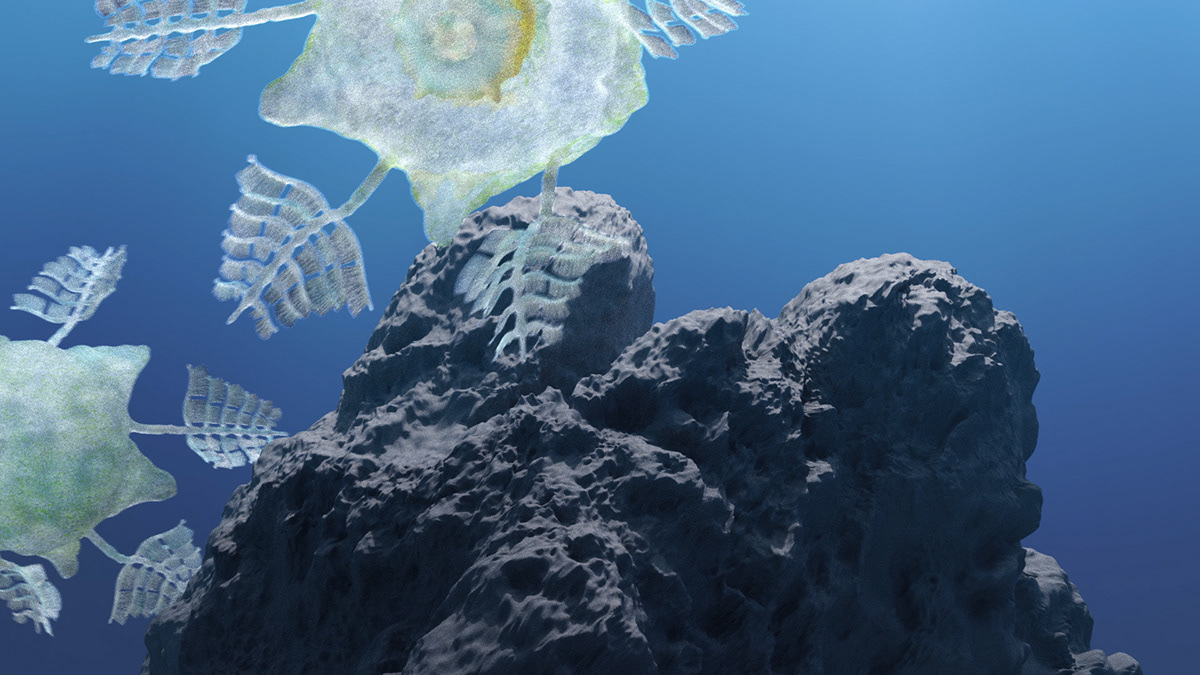 creatures jellyfish underwater 3D Render animation  motion graphics  Digital Art  CG imaginary world